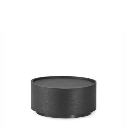 DEDALO ROUND NIGHTSTAND - DARK GREY ASH/TITANIUM
