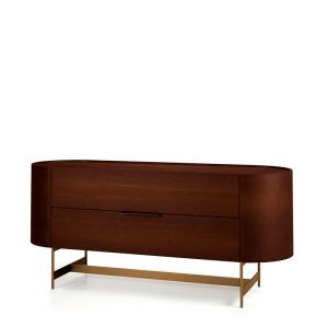 DEDALO 2 DRWRS DRESSER - BURNT OAK/BRONZE