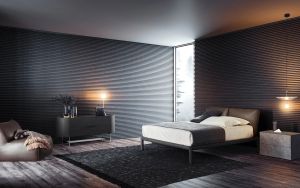 DEDALO 2 DRWRS DRESSER  - GREY OAK/TITANIUM BASE