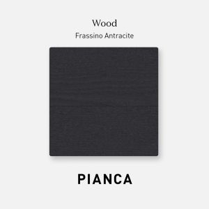 DEDALO 3 DRWRS DRESSER - DARK GREY ASH/TITANIUM MATT PLINTH/BLACK HARD LEATHER HANDLE