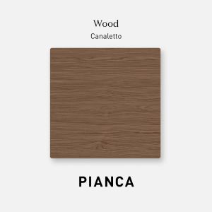 DEDALO 3 DRWRS DRESSER - WALNUT/TITANIUM GLOSSY PLINTH/BROWN HARD LEATHER HANDLE