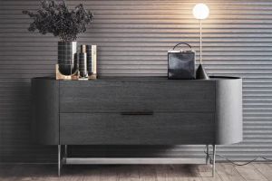 DEDALO DRESSER  - WALNUT/ HG TITANIUM