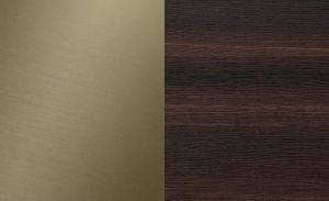 DEDALO ROUND NIGHTSTAND- BURNT OAK/HG BRONZE