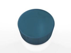DEDALO ROUND NIGHTSTAND STACKABLE  - HG PETROL BLUE MIRTO/TITANIUM