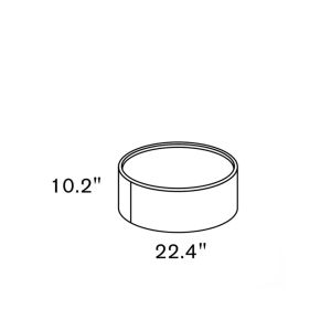 DEDALO ROUND NIGHTSTSTAND STACKABLE - HG WHITE