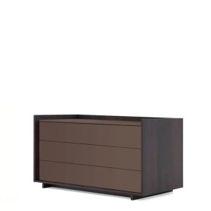 KYOTO 3 DRWERS DRESSER - BURNT OAK/TAUPY FANGO