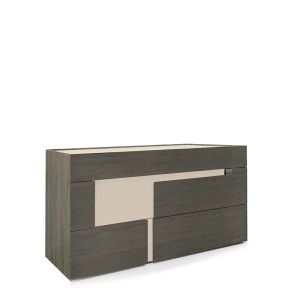 LOGOS 3 DRWRS DRESSER  - DARK GREY ASH/ROCCIA GREY/TITANIUM