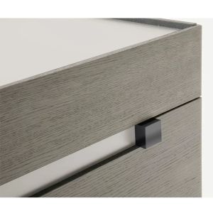 LOGOS 3 DRWRS DRESSER - SMOKED OAK/SETA BEIGE/TITANIUM
