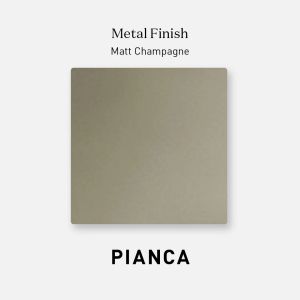 NORMA NIGHSTAND  - ECRU' (MEDIUM BEIGE) MATT LACQUER/MATT CHAMPAGNE METAL BASE