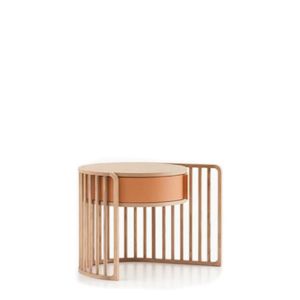PALU' 1 RT DRWR NIGHTSTAND - NATURAL ASH/ORANGE HERMES HARD LEATHER