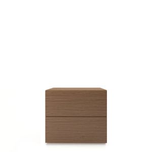 PEOPLE 2 DRWRS NIGHTSTAND  - WALNUT