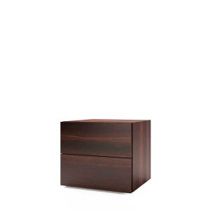 PEOPLE 2 DRWRS NIGHTSTAND  BURNT OAK