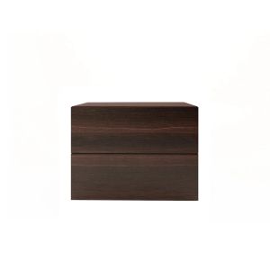 PEOPLE 2 DRWRS NIGHTSTAND  BURNT OAK