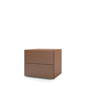 PEOPLE 2 DRWRS NIGHTSTAND  - WALNUT