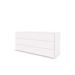 PEOPLE 3 DRWRS DRESSER  - WHITE MATT LACQUER