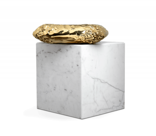 STONEHENGE CARRARA SIDE TABLE