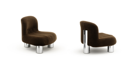 Botolo chromed - Low version by Arflex