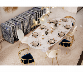 PIETRA OVAL XL ESTREMOZ DINING TABLE