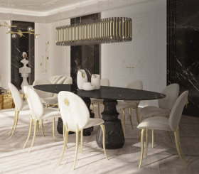 PIETRA OVAL XL ESTREMOZ DINING TABLE