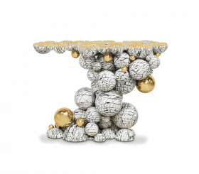 NEWTON FAUX-MARBLE CONSOLE