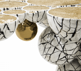 NEWTON FAUX-MARBLE CONSOLE