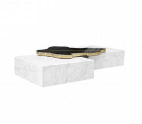 NAVARRA BLACK WHITE CENTER TABLE