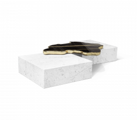 NAVARRA BLACK WHITE CENTER TABLE