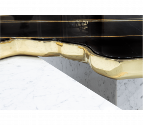 NAVARRA BLACK WHITE CENTER TABLE