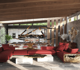 NAVARRA BLACK WHITE CENTER TABLE