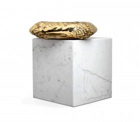 STONEHENGE CARRARA SIDE TABLE