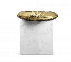 STONEHENGE CARRARA SIDE TABLE