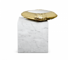 STONEHENGE CARRARA SIDE TABLE