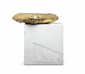 STONEHENGE CARRARA SIDE TABLE