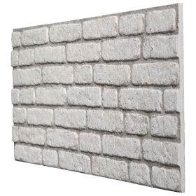 Декоративен стенен панел бяла тухла 120х50х2см